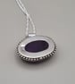 Genuine Amethyst and Sterling Silver Pendant  - Image 4