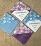 100% Cotton Bookmark hand crafted. Save the Page Unique modern square shape. - Image 2