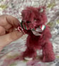 Rudy, miniature Christmas bear, hand sewn collectible bear  - Image 2