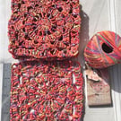 Large Raffia Granny Crochet x 6, Extra For Sewing, Craft Supplies