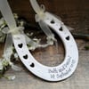 NEW! Ceramic Personalised Wedding Horseshoe