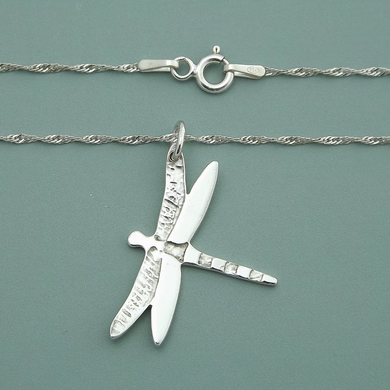 Classic Sterling Silver Dragonfly Pendant – Transformation & Clarity Jewellery