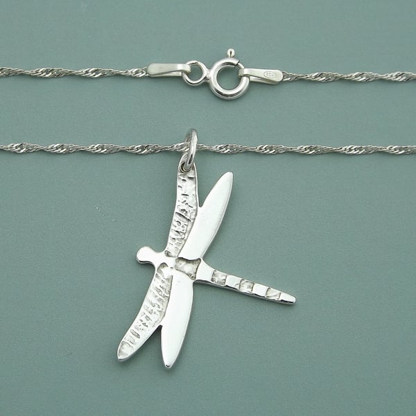 Classic Sterling Silver Dragonfly Pendant – Transformation & Clarity Jewellery