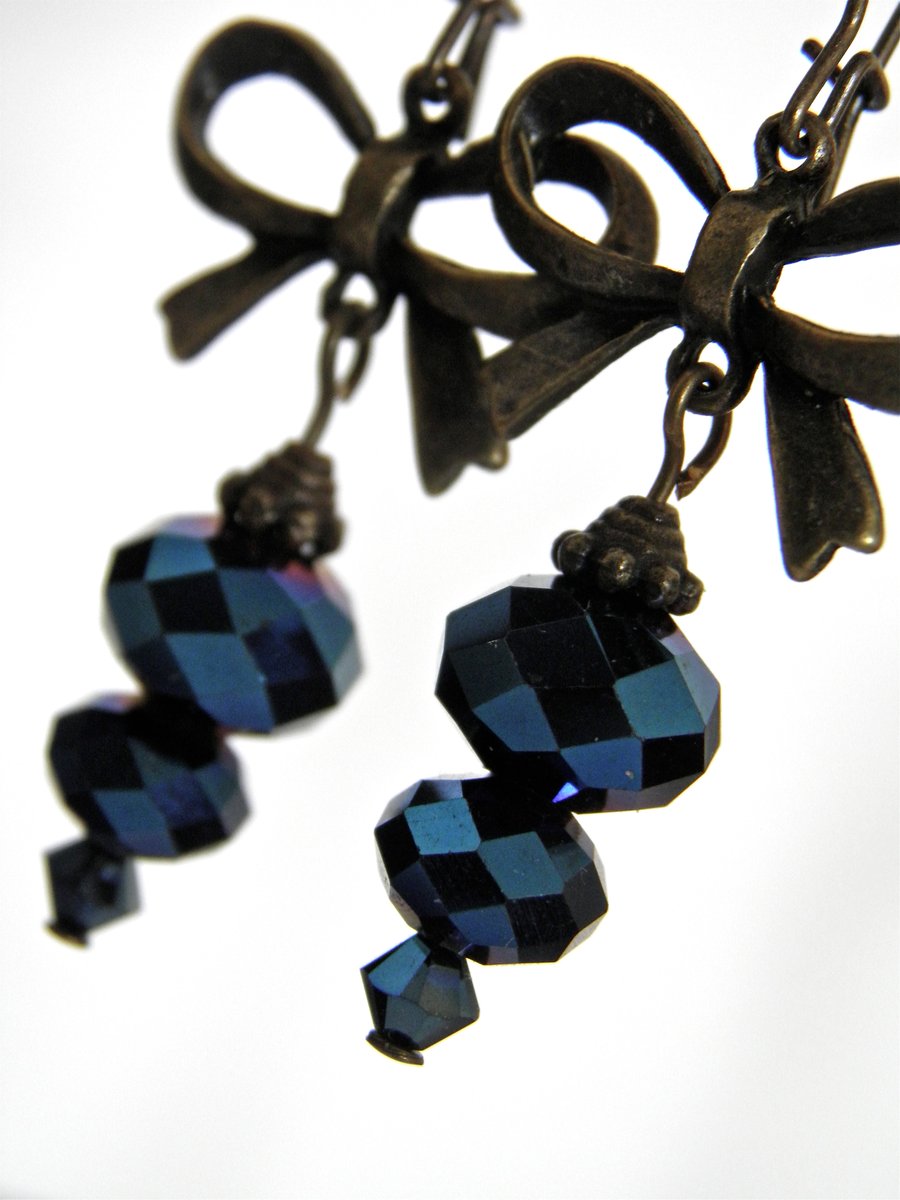 Metallic Blue Earrings