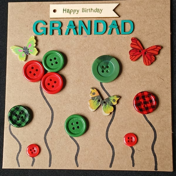 Handmade, grandad birthday card 