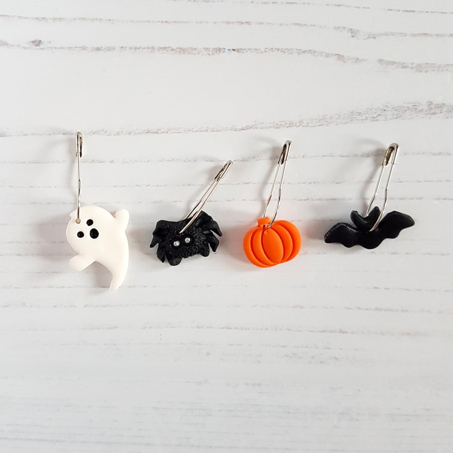 Halloween themed stitch markers set