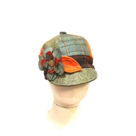 Baker Boy Cap Orange Khaki Mix