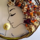 Dried flower wall art - smell the flowers