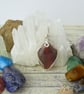 Red Pink Botswana Agate Pendant Wire wrapped Stone Necklace Crystal Jewellery 