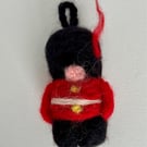 Hand Felted Cartoon King's Guard Keyring or Bag Charm