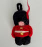 Hand Felted Cartoon King's Guard Keyring or Bag Charm