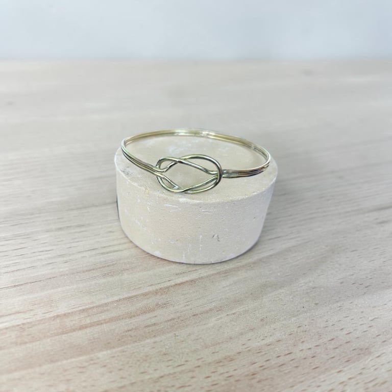 Mens Infinity Bangle - Solid Brass - Gift for Him