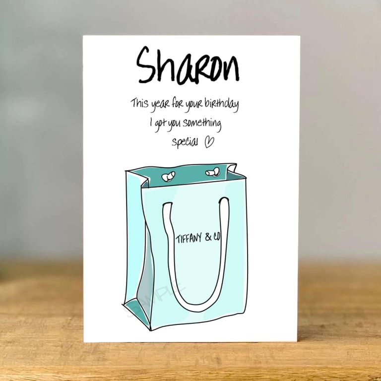 Personalized Birthday Card, Gift for Friend, designer bag, mum, friend, daughter