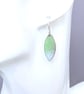 Colourful lime coloured enamel drop earrings - Image 5