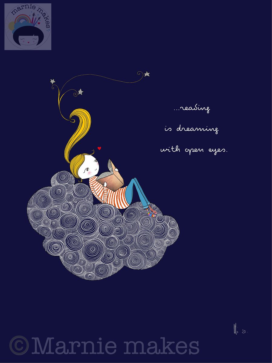 Reading is Dreaming with Open Eyes- A4 Giclee print