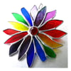 Rainbow Flower Stained Glass Suncatcher 065