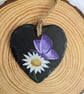 Daisy and Butterfly Hanging Slate Painting, Small - Image 4