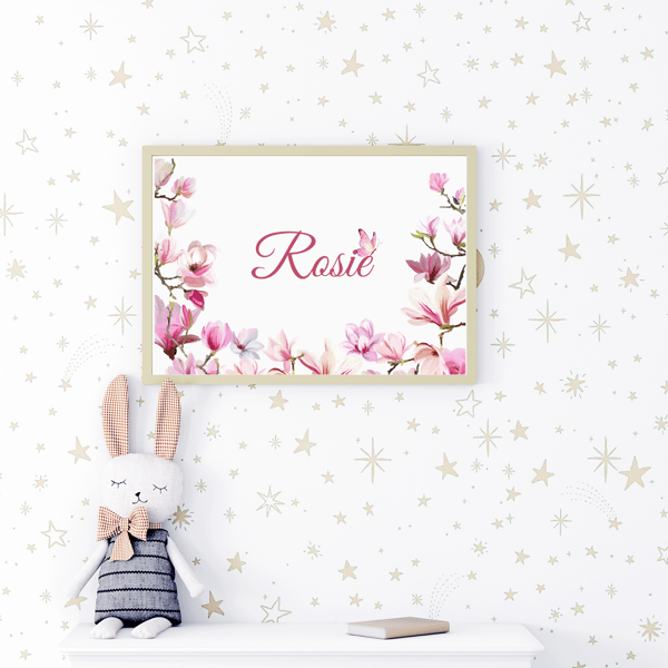 personalized Child's Name wall art print Folksy
