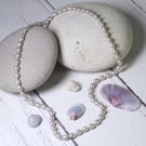 Silver Grey Freshwater Pearl Necklace