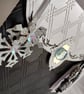 Classic Black and White Handbag Style Gift Box Bag with Snowflakes  - Image 2