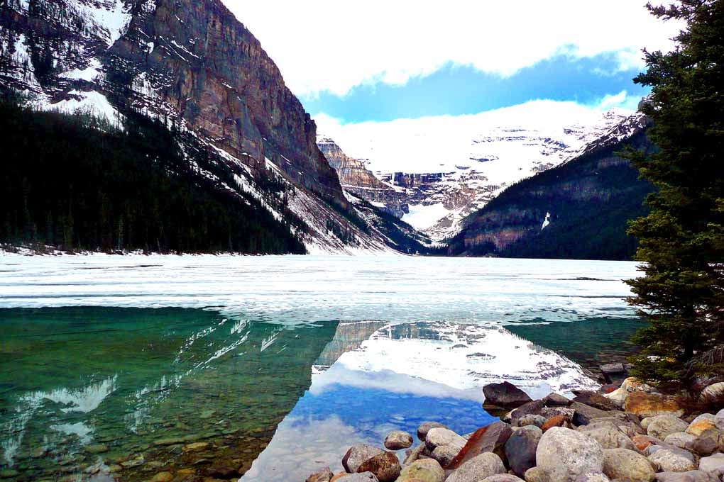 Lake Louise Victoria Glacier Alberta Canada Photograph Print