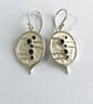 Honesty drops hand made from Silver with black oxidized seeds - Image 4