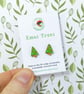 Christmas Tree Earrings, Xmas Ear Studs, Silver Plated or Sterling Silver Backs - Image 1
