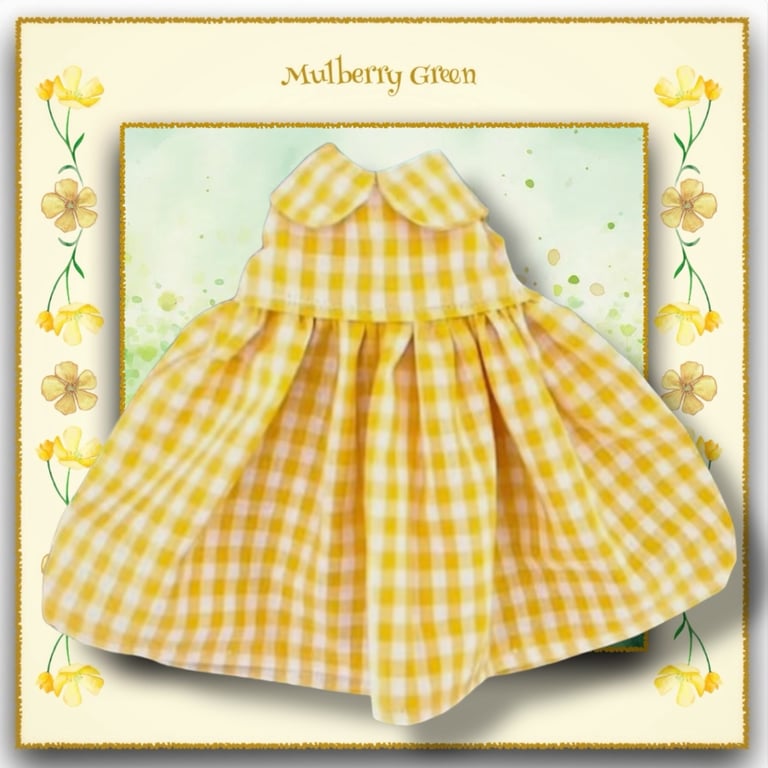 Yellow Checked School Dress