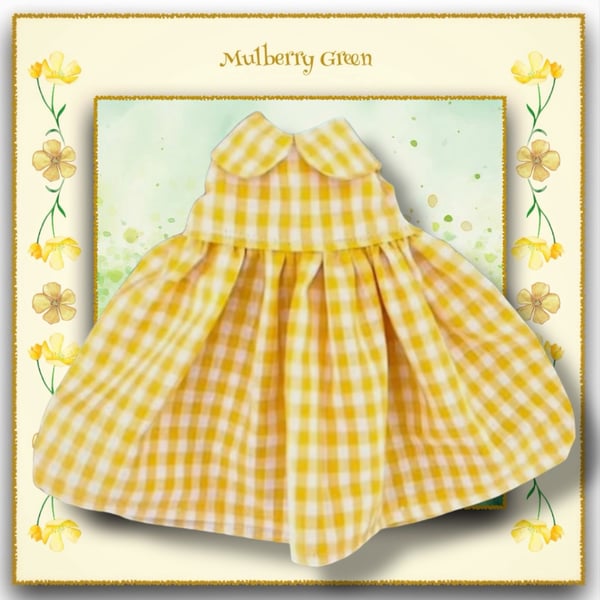 Yellow Checked School Dress