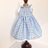 Blue checked dress - to fit a 42cm doll