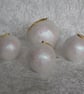Ceramic Xmas White Glittery Snow Balls Christmas Tree Ornament Decoration. - Image 3