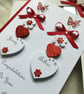 Handmade Personalised Ruby Wedding Anniversary Card 40th Mum Dad Gift Boxed - Image 1
