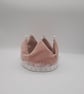 Crown - light pink velvet with white bells.  - Image 1