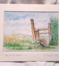 Watercolour print of a Southdowns Sussex Hedgehog - Image 2