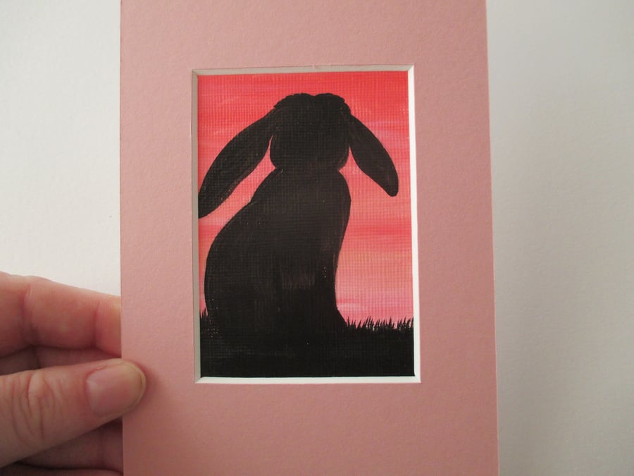 ACEO Rabbit aceo silhouette