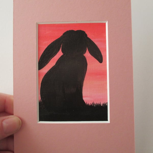 ACEO Rabbit aceo silhouette