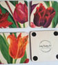 4 wooden coasters Emma Bridgewater tulip design letterbox gift housewarming - Image 3