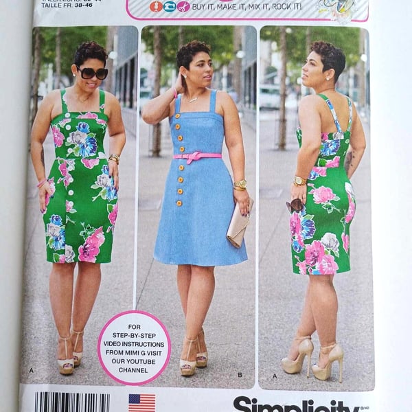 Sewing pattern -  Dress - multi size Simplicity 8123 Mimi summer style