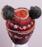  Hat Cute crochet with handmade faux fur pompoms - Image 7