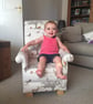 Children's Safari Animals Chair Kids Chair Prestigious Longleat Grey Fabric Lion - Image 5