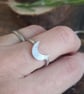 Sun and moon eclipse stacker rings in silver and brass - Image 2