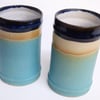 Bamboo stoneware Turquoise Beakers 