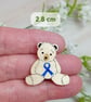 Colon Bowel Cancer Awareness Bear Badge, Handmade Teddy Support Brooch - Image 4
