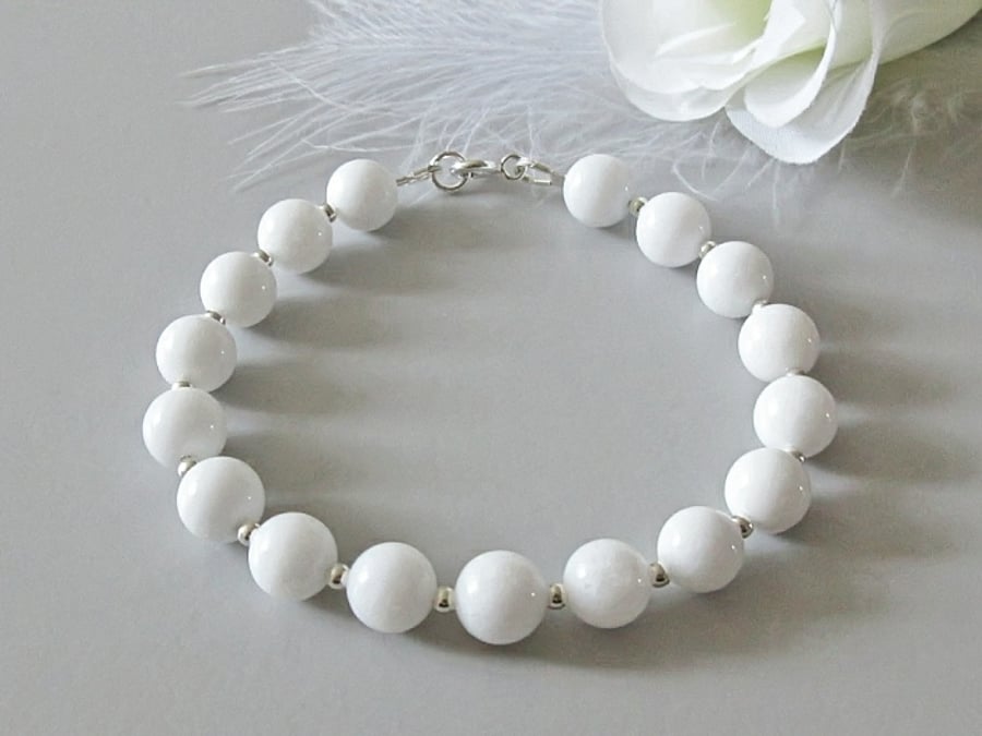 Silver agate bracelet sale