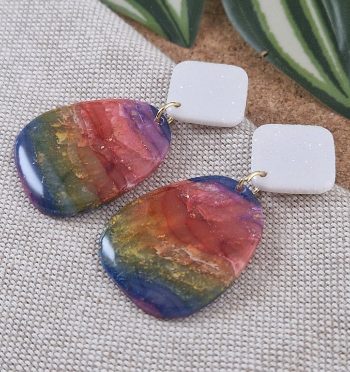 Polymer Clay Earrings: Spectrum 