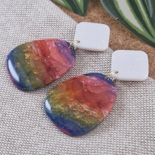 Polymer Clay Earrings: Spectrum 