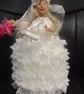COVER GIRL - SPARE TOILET ROLL COVER - BRIDE