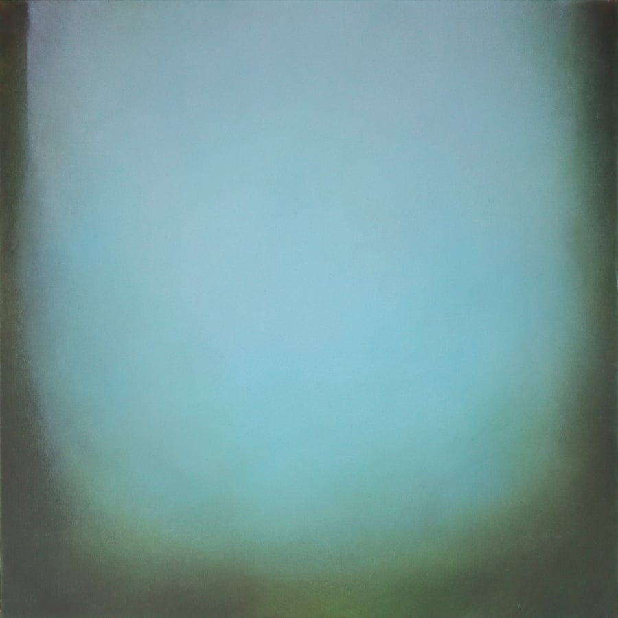 Daylight - soft blue sky painting - abstract woods and sky