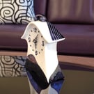 Whimsical Purple Porcelain Clock