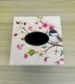 Bird on a Branch Decoupaged Square MDF Tissue Box Cover - Image 3